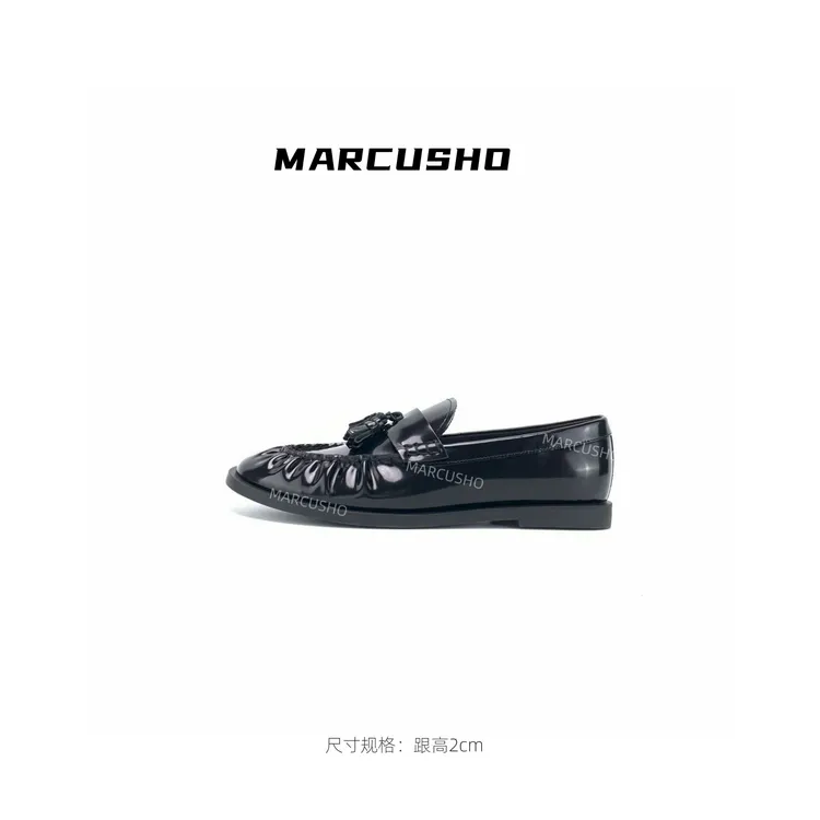 MARCUSHO流苏褶皱乐福鞋D1314