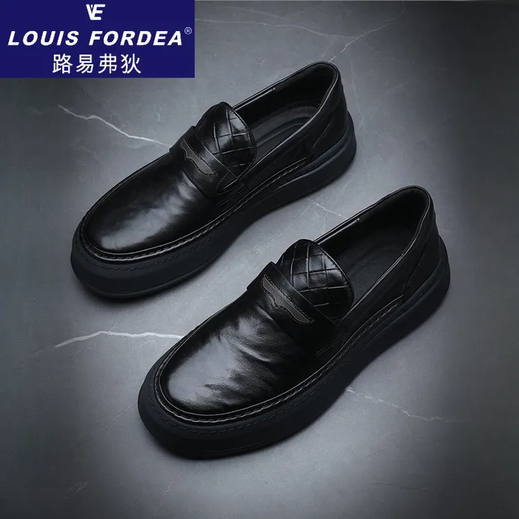 Louis Fordea/路易弗狄软乐福鞋男款中百搭真男士男款防滑阿甘鞋