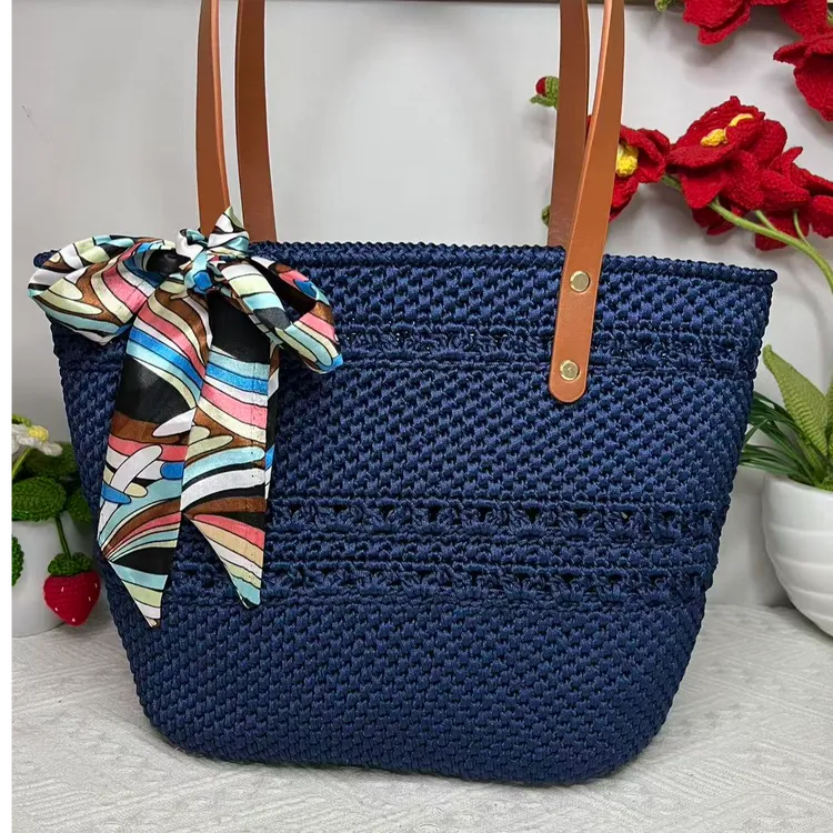 大号水草花菜篮子包包（2团线+包底包带+丝巾+工具）
