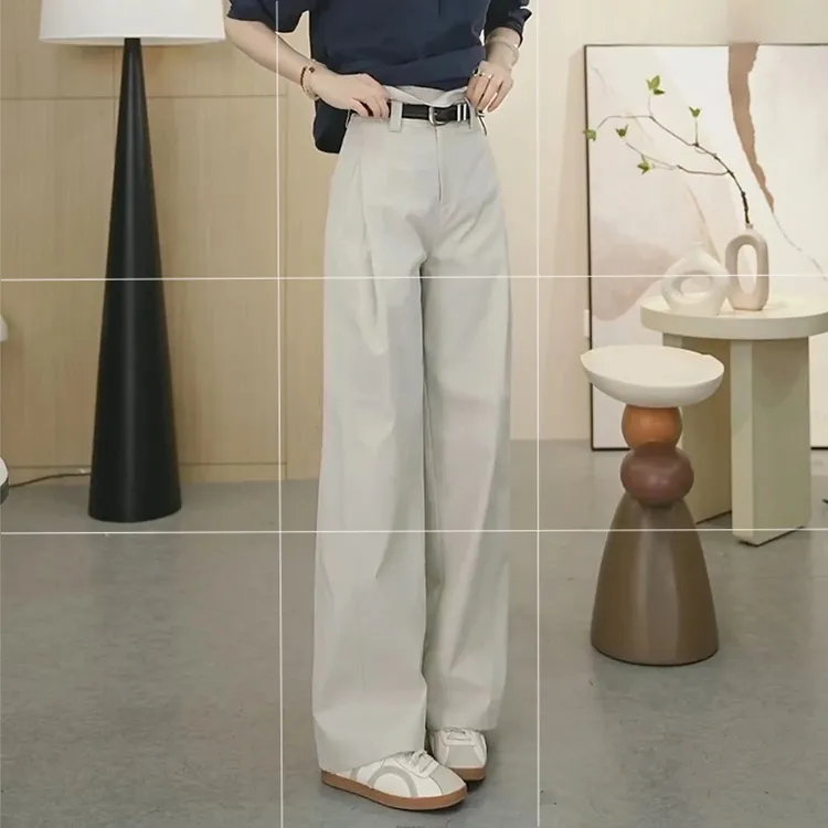 A版风琴裤~夏季薄款休闲裤压褶显瘦阔腿裤时尚女裤子9346