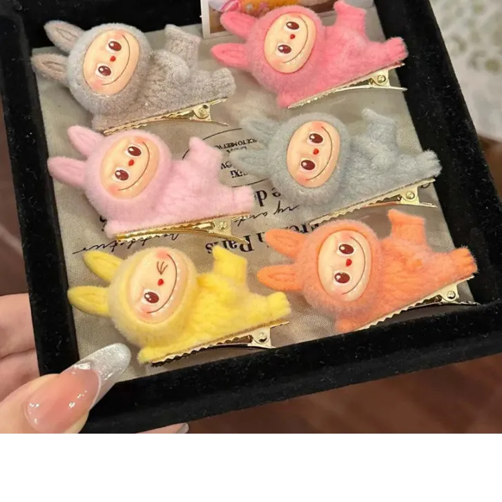 爆款拉布布小公仔躺姿发夹可爱少女心侧边刘海夹发夹卡通发饰女