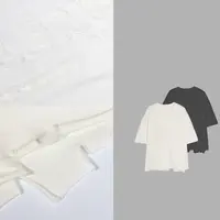 凯特丝蓓2342#【巴黎】经典立体提花不规则下摆圆领纯色短袖