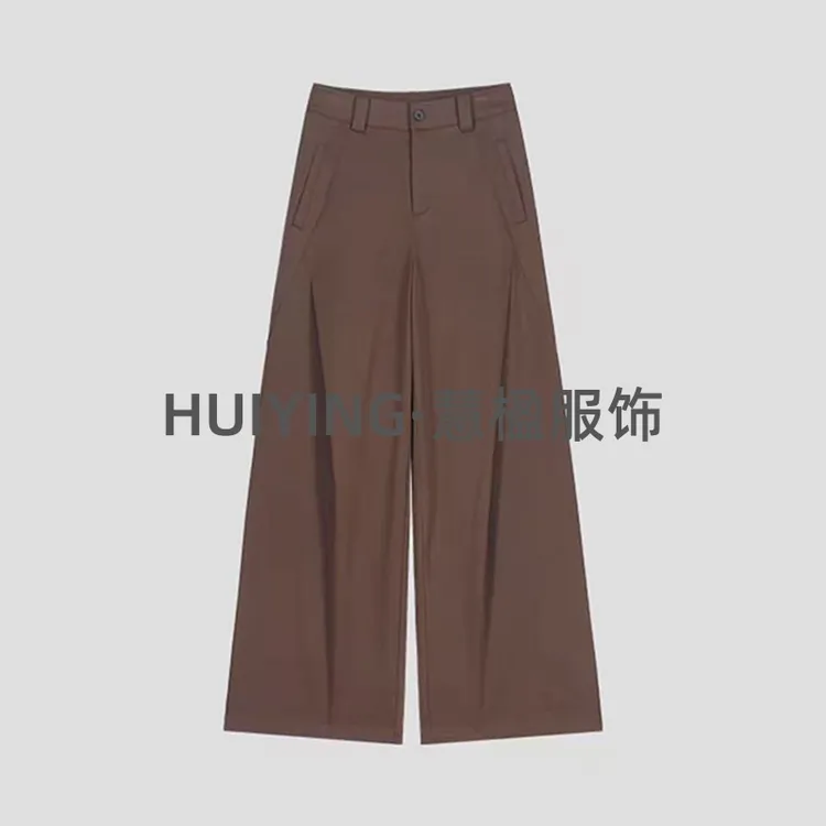 【慧楹服饰】秋季新款时尚压褶宽松显瘦阔腿裤HY25031