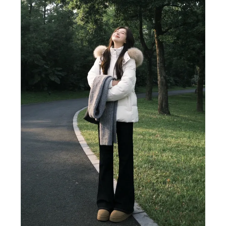 棉服外套女短款2025冬季加厚显瘦小个子大毛领韩系加厚网红棉袄潮