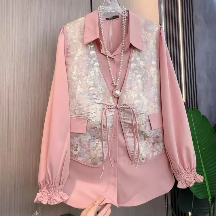 2025年早春新款遮肉显瘦气质百搭时尚国潮风重工套装