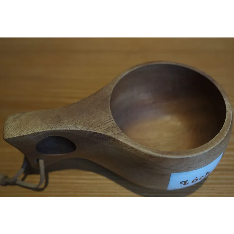 西遇艺术咖啡杯胡桃木15*6CM