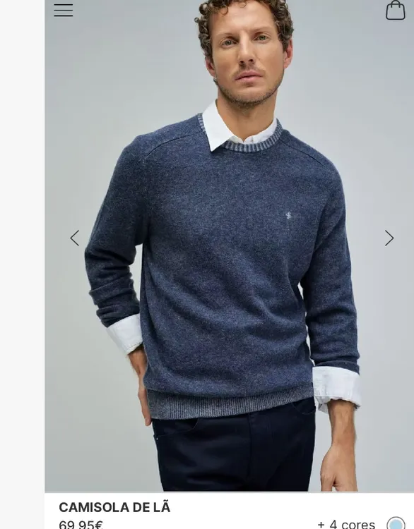 外贸牛货 环保与持续 65%羊毛 男士圆领牛仔水洗贴服针织毛衣