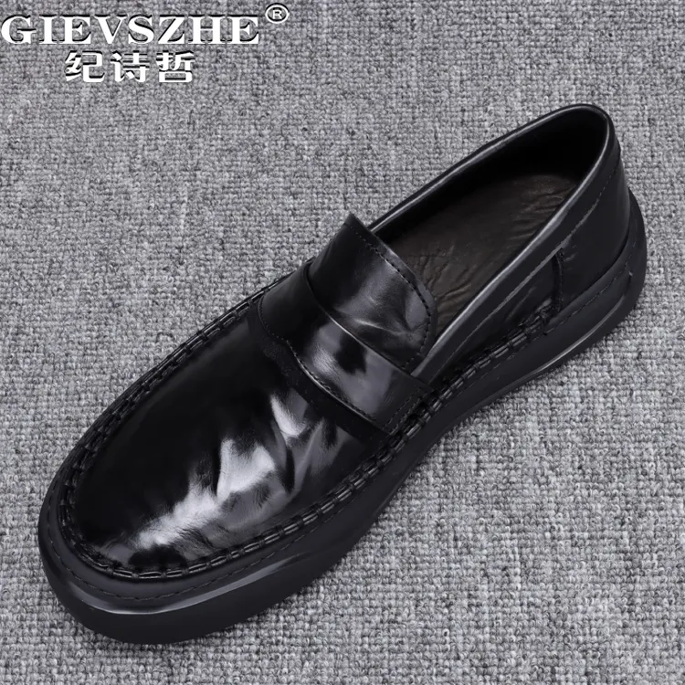 纪诗哲男鞋百搭轻奢简约休闲鞋子男款潮流商务皮鞋时尚轻便乐福鞋