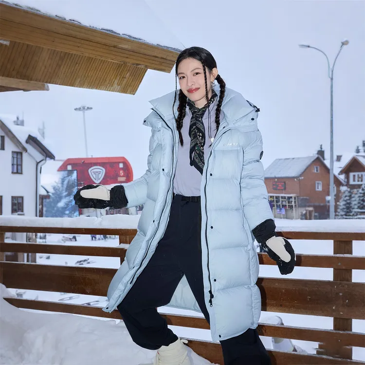 【达人专享】坦博尔25新款羽绒服女长款冬季出游装备TB5530862Z