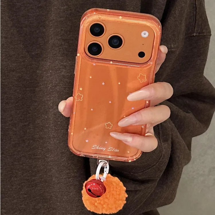 超好看星宇橙小星星适用苹果17promax手机壳iphone16新款15防摔14