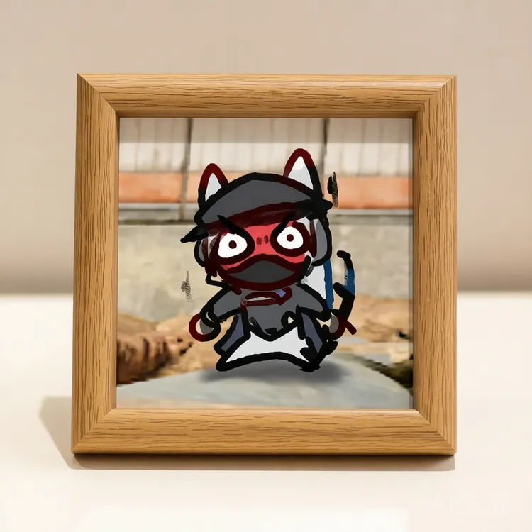 三角洲行动周边产品露娜红温尼尔多隆玛邪恶猫猫头相框4寸方形