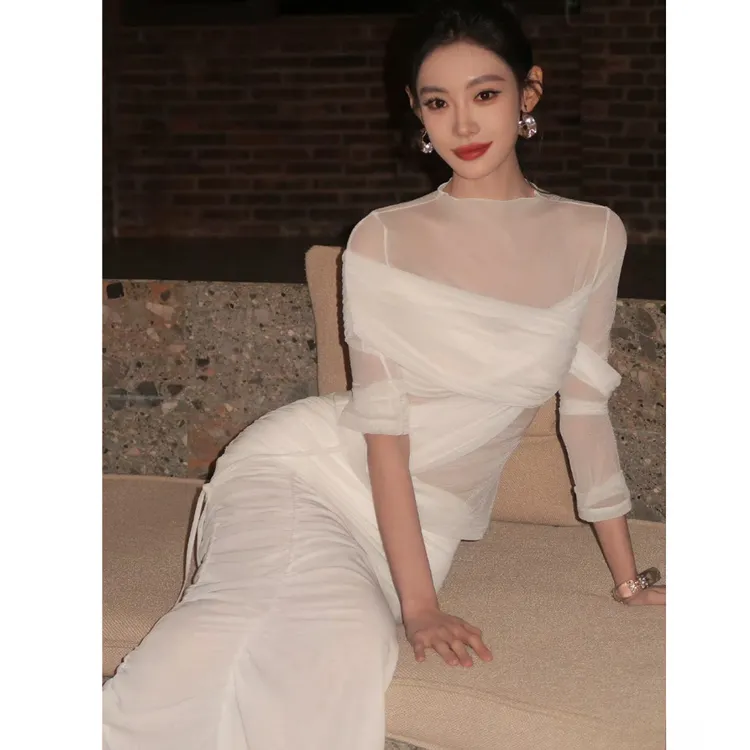 法式气质森系轻奢时尚简约高级感时尚小众上衣配显瘦高腰半身裙