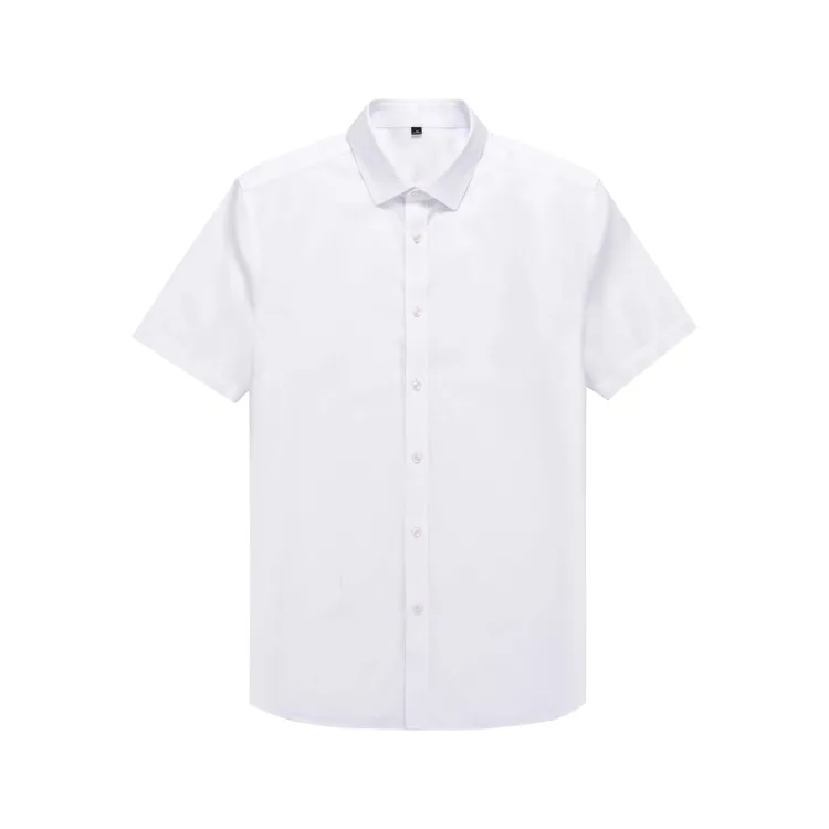 全棉（长绒棉）DP免烫衬衫 男士男款纯棉商务白色