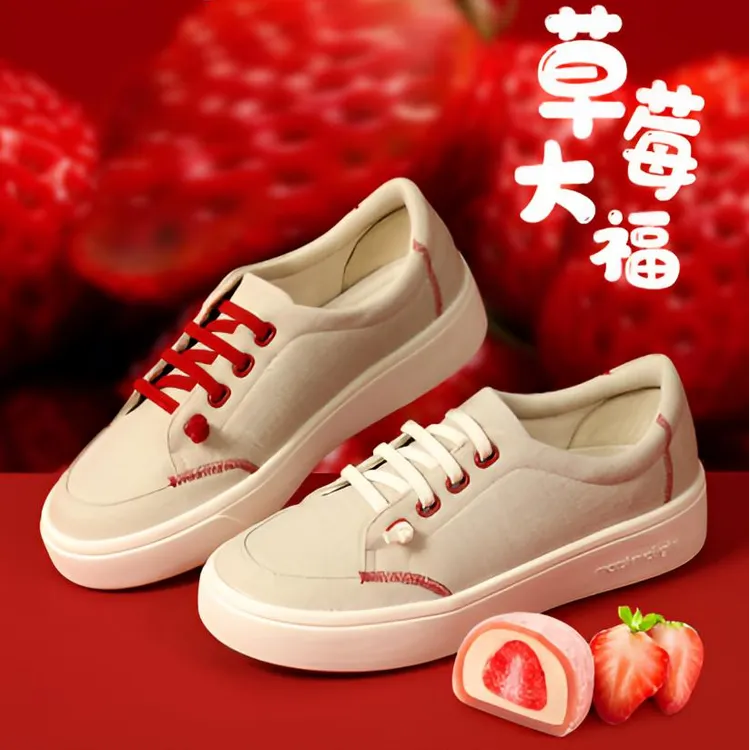 Pansy盼喜日本女鞋撞色休闲一脚蹬免系带加宽厚底板鞋轻便舒适鞋