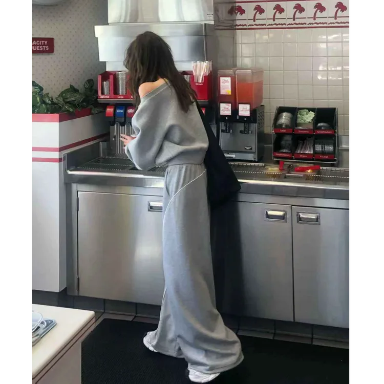 婉君【博主zui爱】春秋季高腰阔腿裤时尚百搭休闲裤子LWJ25B2TZ1826