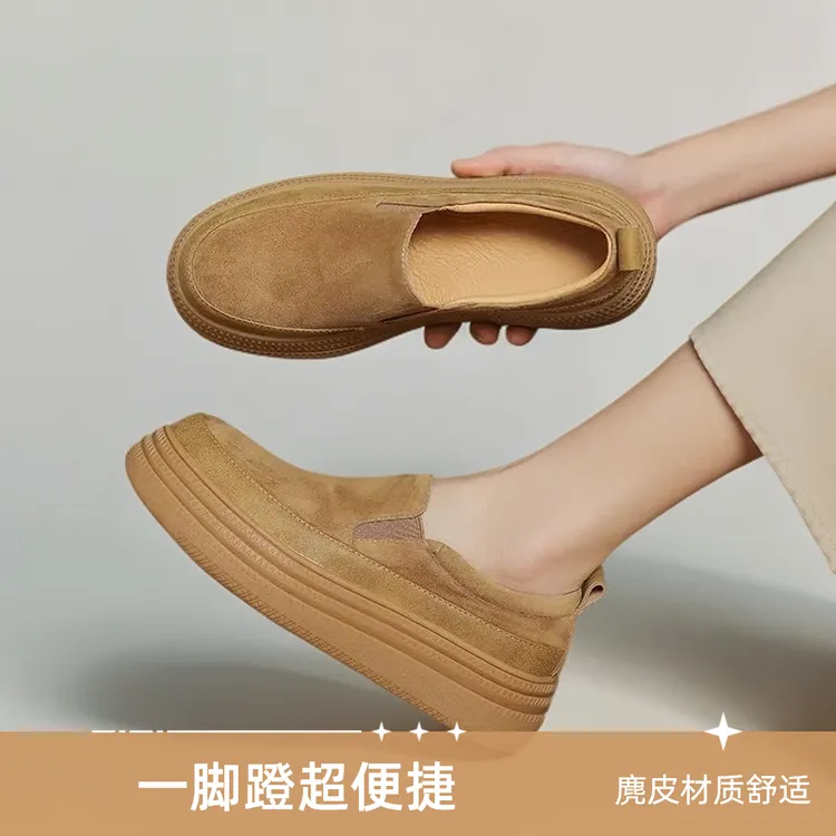 2025春季新款软底乐福鞋女时尚百搭休闲一脚蹬女鞋懒人鞋女