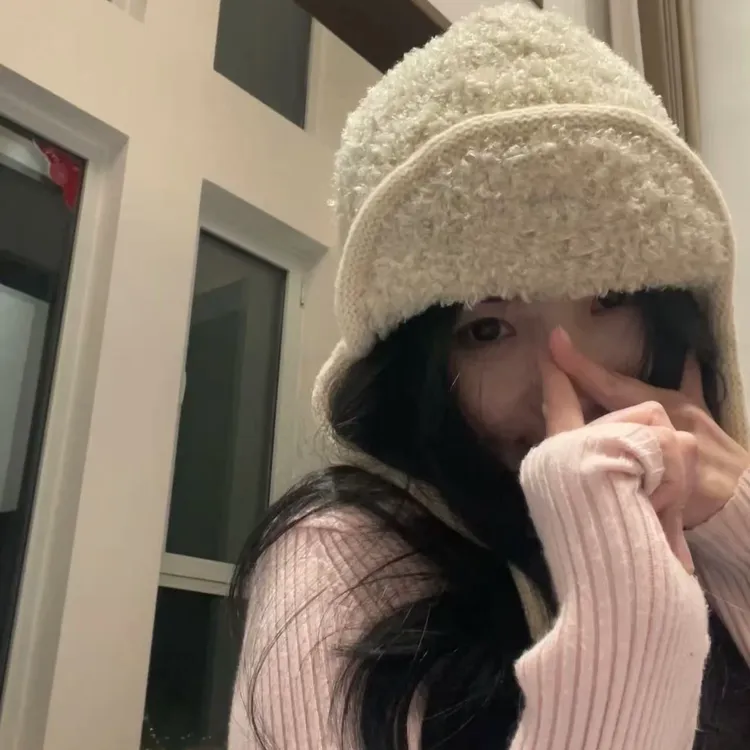 秋冬季小香雷锋帽子女保暖护耳帽针织毛线帽巴拉克拉法帽