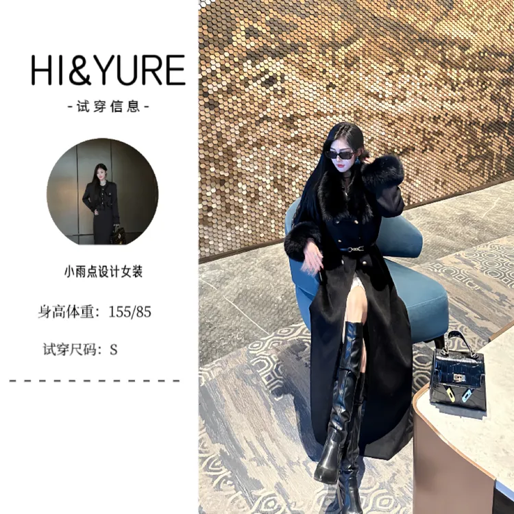 ◤小雨◢真狐狸毛大衣百搭高级感复古气质轻奢时尚大衣