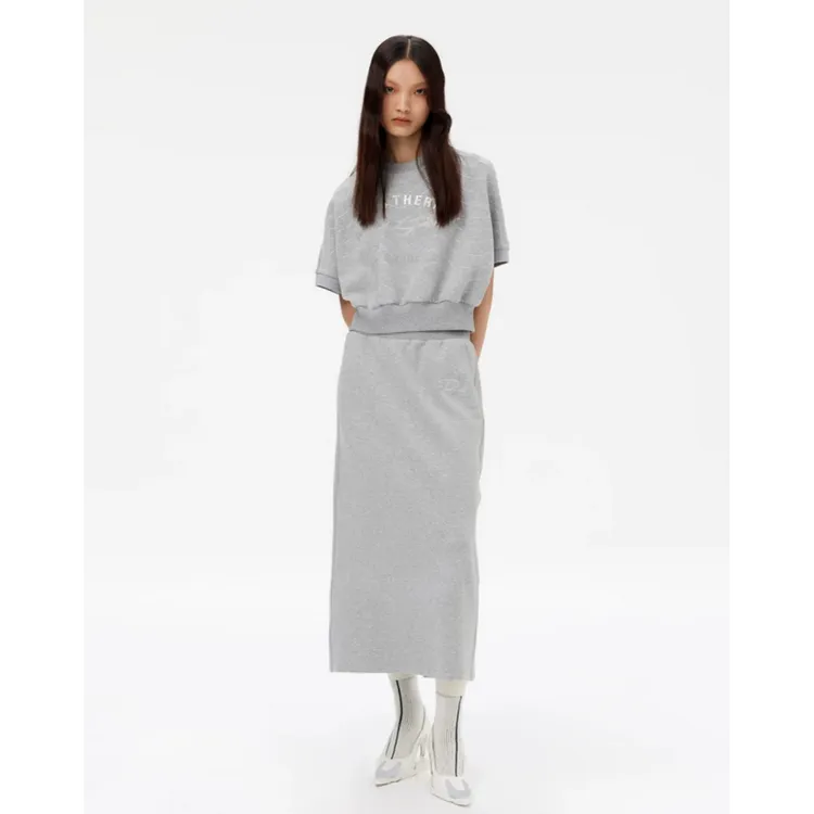 REVAN芮范24新品设计师款休闲半裙短袖卫衣套装RM12404249