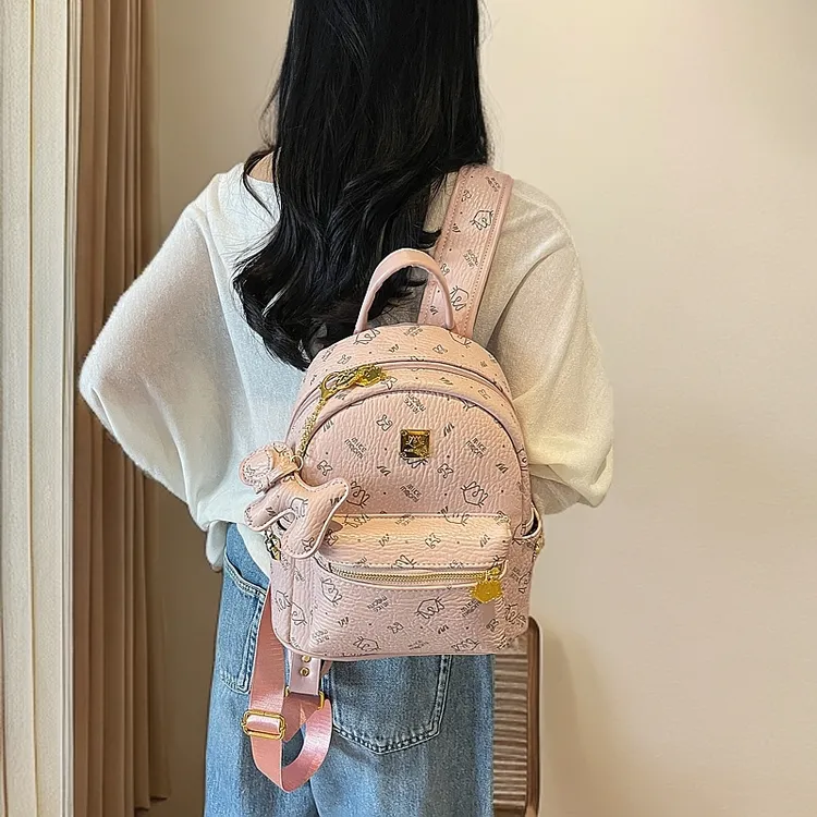 背包女双肩包2025新款潮小众时尚大学生书包高级感大容量旅行背包