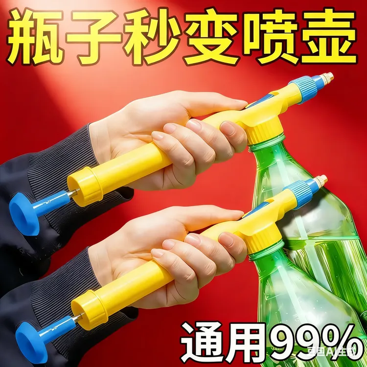 喷枪饮料瓶泡沫塑料制品打药浇水喷水压喷水壶浇花喷雾器消毒雾化商品图
