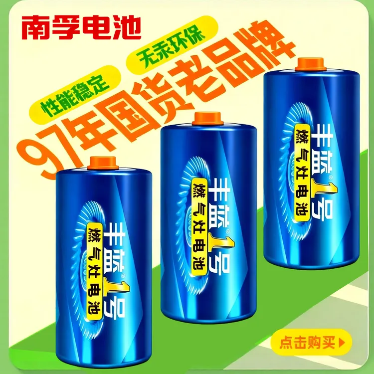 南孚正品丰蓝【燃气灶电池】专用1号大号一号天然气煤气灶热水器