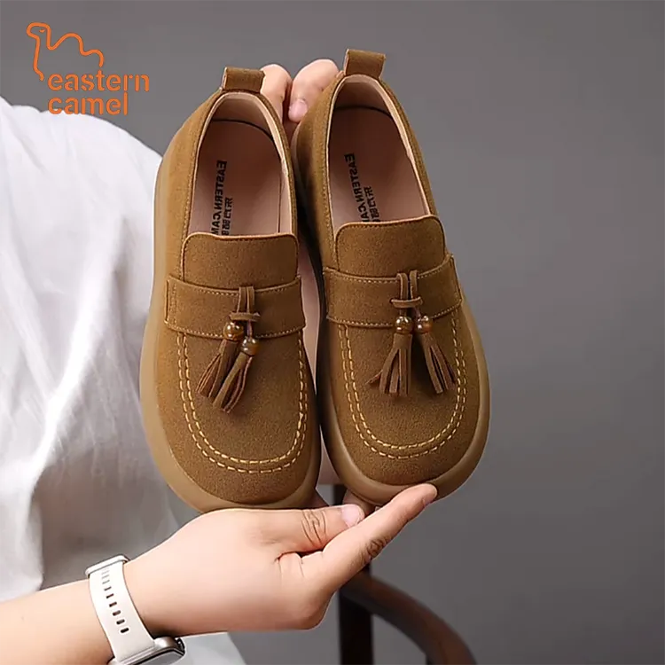 东方骆驼新款勃肯单鞋舒适鞋春秋厚底增高休闲女士鞋百搭款女鞋