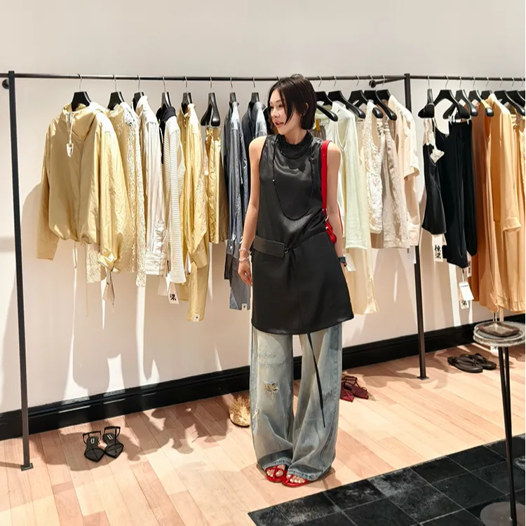 PENNYPENG黑茶coco洋气百搭老钱风气质暗夜色夏季香云纱连衣裙