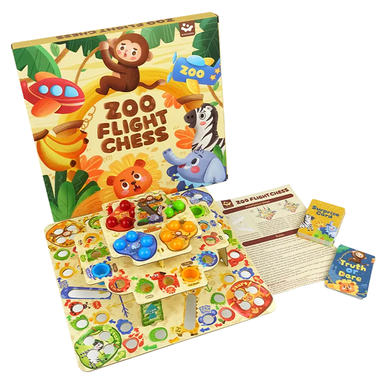 智蔻立体飞行棋儿童益智桌游亲子互动拼装创意传统棋盘游戏