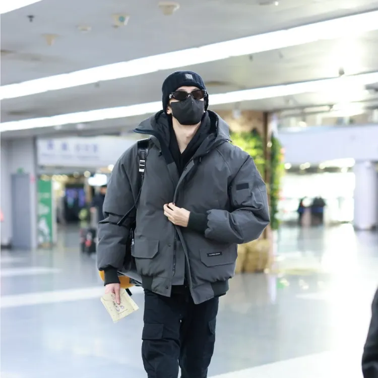 【01防风防水毛领极寒短款羽绒服】【男女同款】奢品品质经典派克服