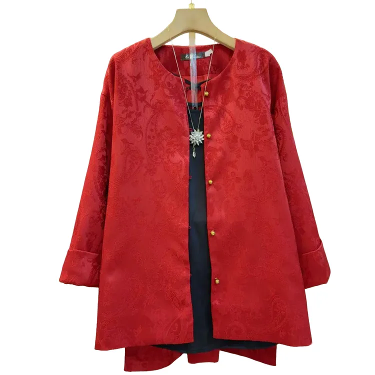 国风印花时尚百搭重工宽松设计百搭外套（长67左右）