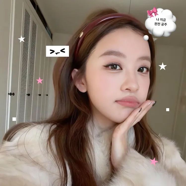 藤姐同款新年酒红色金标发箍女高颅顶气质头箍日常外戴时尚发饰