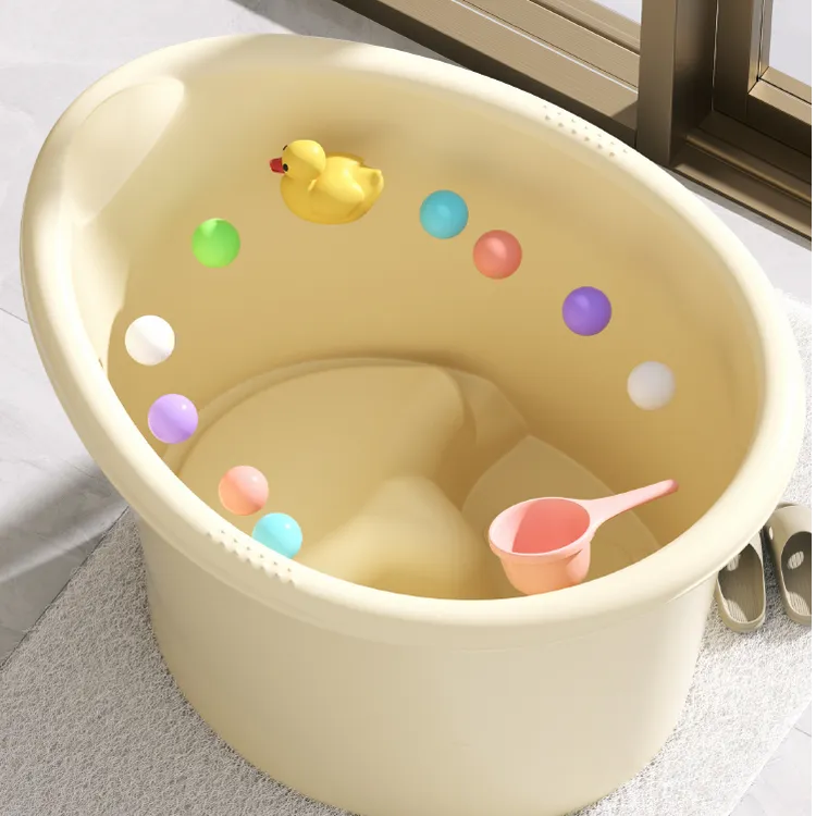 宝宝洗澡桶大号儿童泡澡桶婴儿浴桶可坐家用游泳桶小孩加厚洗澡盆
