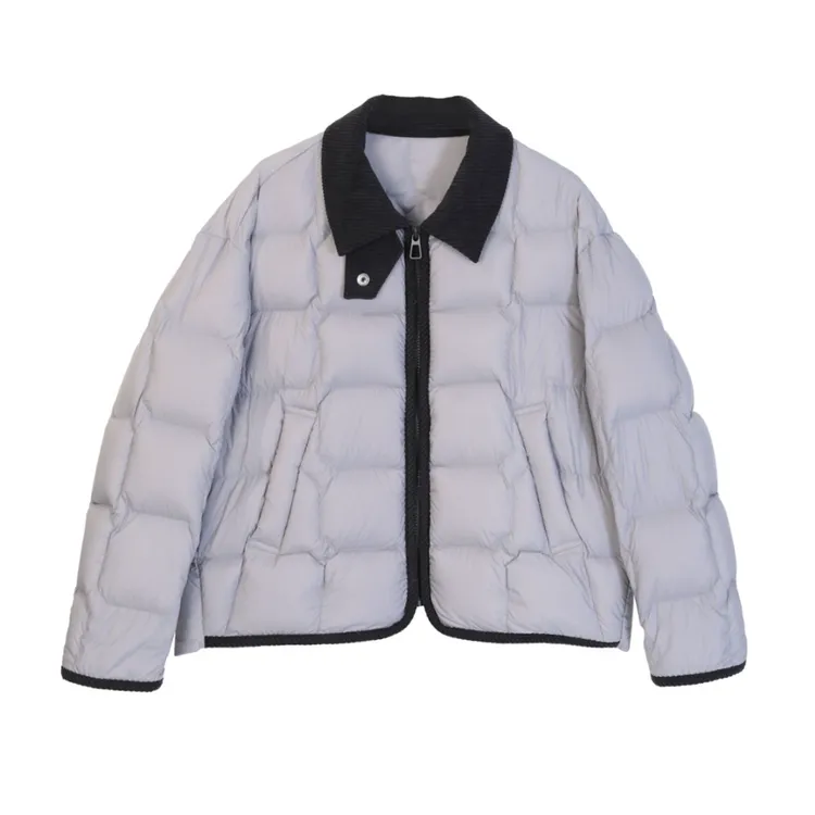 门店12&9&9！饼干羽绒服」90白鹅绒简约宽松翻领轻薄短外套女M13802