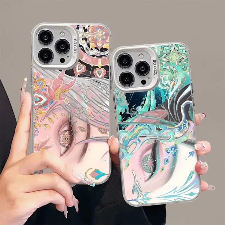 适用国潮唯美妲己虞姬iPhone16元气华为vivo小米oppo手机壳彩银套