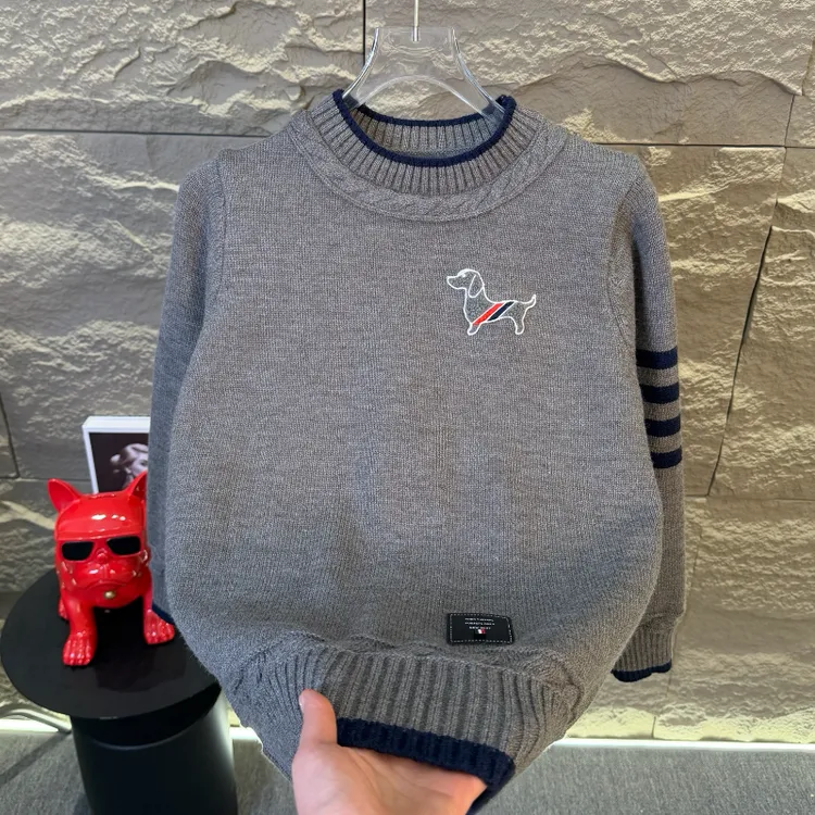 高档欧货新款时尚毛衣男士冬季洋气百搭针织打底衫潮流男装毛线衣