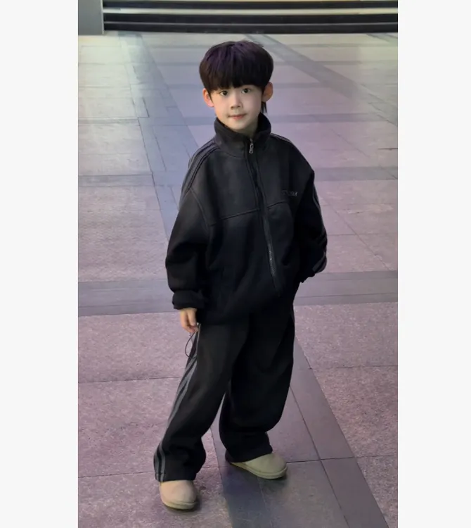 男童秋款休闲长袖运动套装中大童韩版宽松个性炸街两件套痞帅