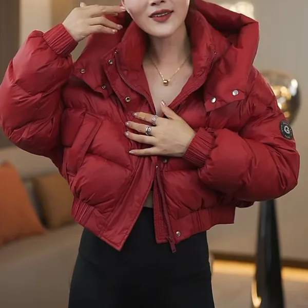 【耿老板6113#Y】欧版设计师2025年款精致短款白鸭绒羽绒安心绒服