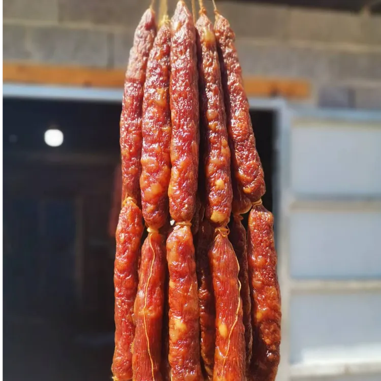 农家柴火烟熏腊香肠腊肉香肠烟熏香肠腊肉烟熏腊肠腊肠土特产腊味