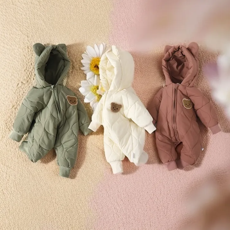 汉堡包儿童冬季外出服男女宝宝连体衣秋冬外穿保暖宝宝百日宴衣服