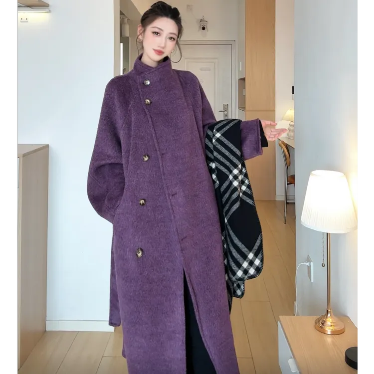 【莉拉来了】2025新款立领超显瘦松弛时尚羊毛大衣