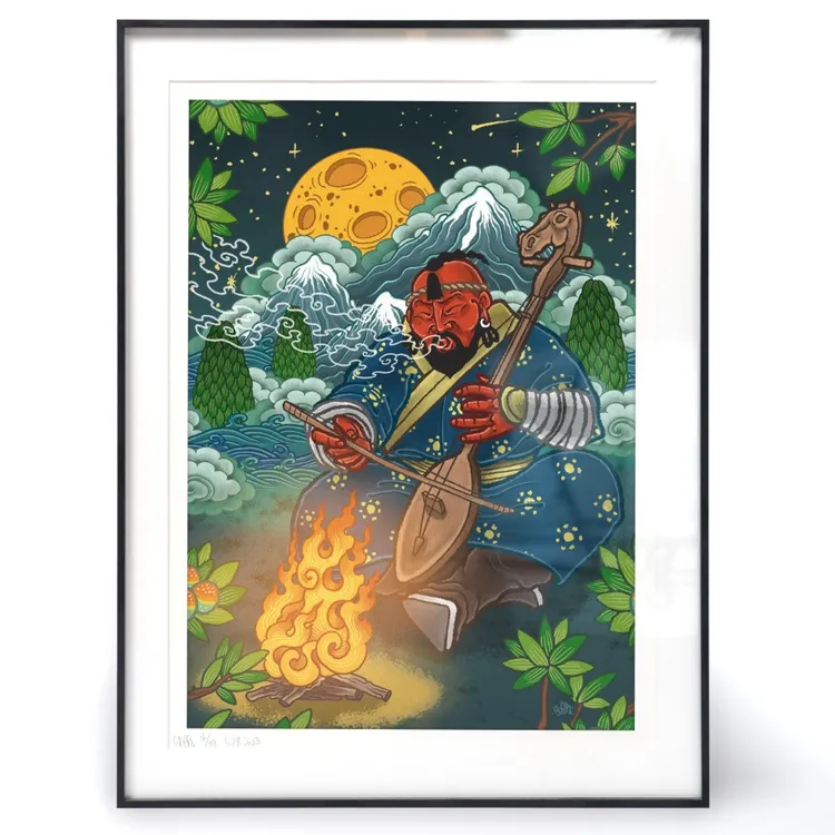 伊德尔EDER｜原创限量版画《呼麦蒙古人》