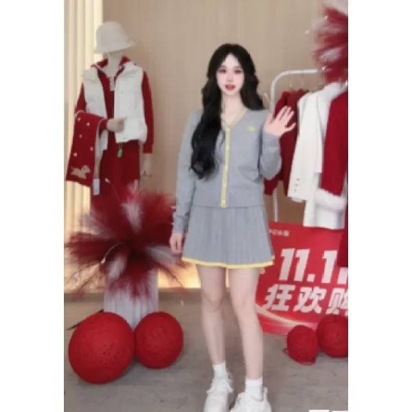 【小个子】IEF/爱依服2025新款秋季毛织上下套短裙套装