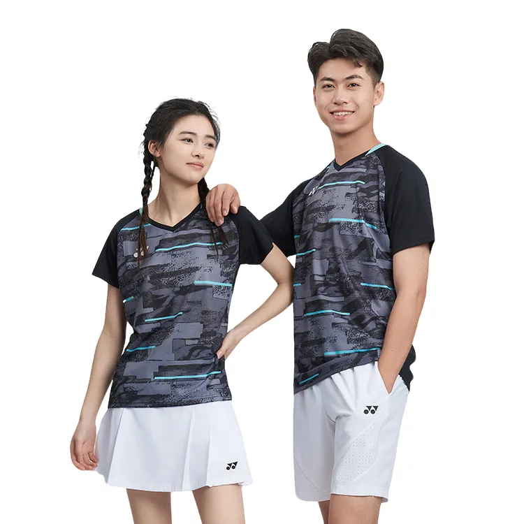 25年新款尤尼克斯羽毛球短袖速干YY透气比赛服男女款上衣0034EX