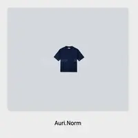 Auri.Norm【夜屿】高级复古纯棉深海蓝T恤小众设计师特别款