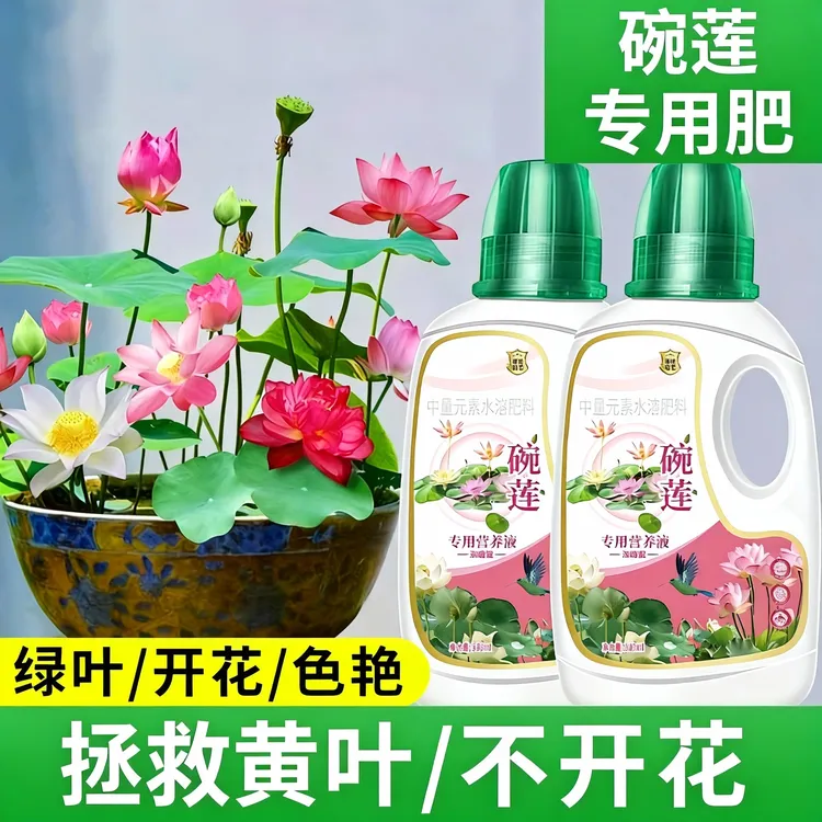 碗莲专用浓缩营养液水培植物睡莲肥料荷花开花肥水溶肥黄叶烂根