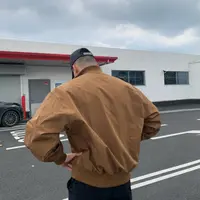 美式解构立领飞行夹克男秋季港风潮牌硬汉风宽松短款廓形工装外套