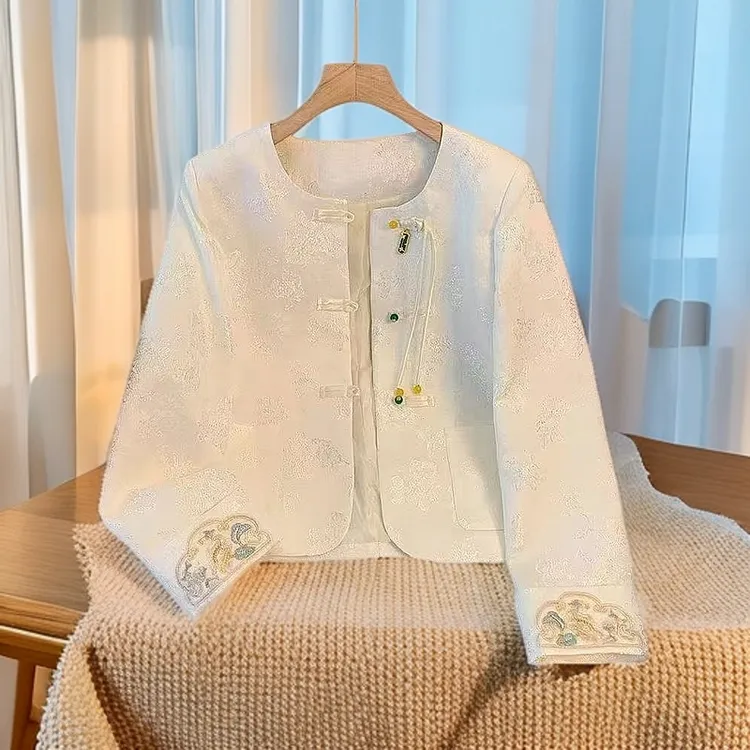 新中式国风小香风外套女装2025新款春秋款高级感爆款女士短款上衣