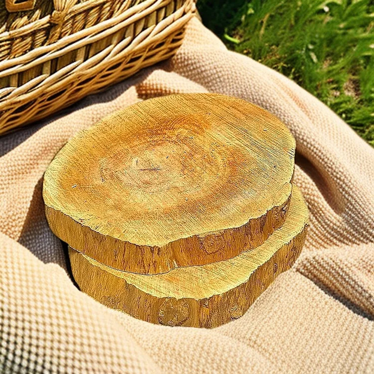 花梨木崖柏中国风原木底座壁炉垫根雕随形实木隔热垫壶垫炉垫