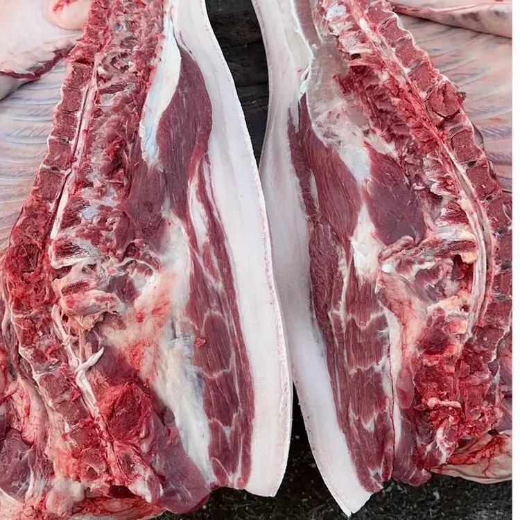 新鲜现杀农家土猪排骨整根不切断